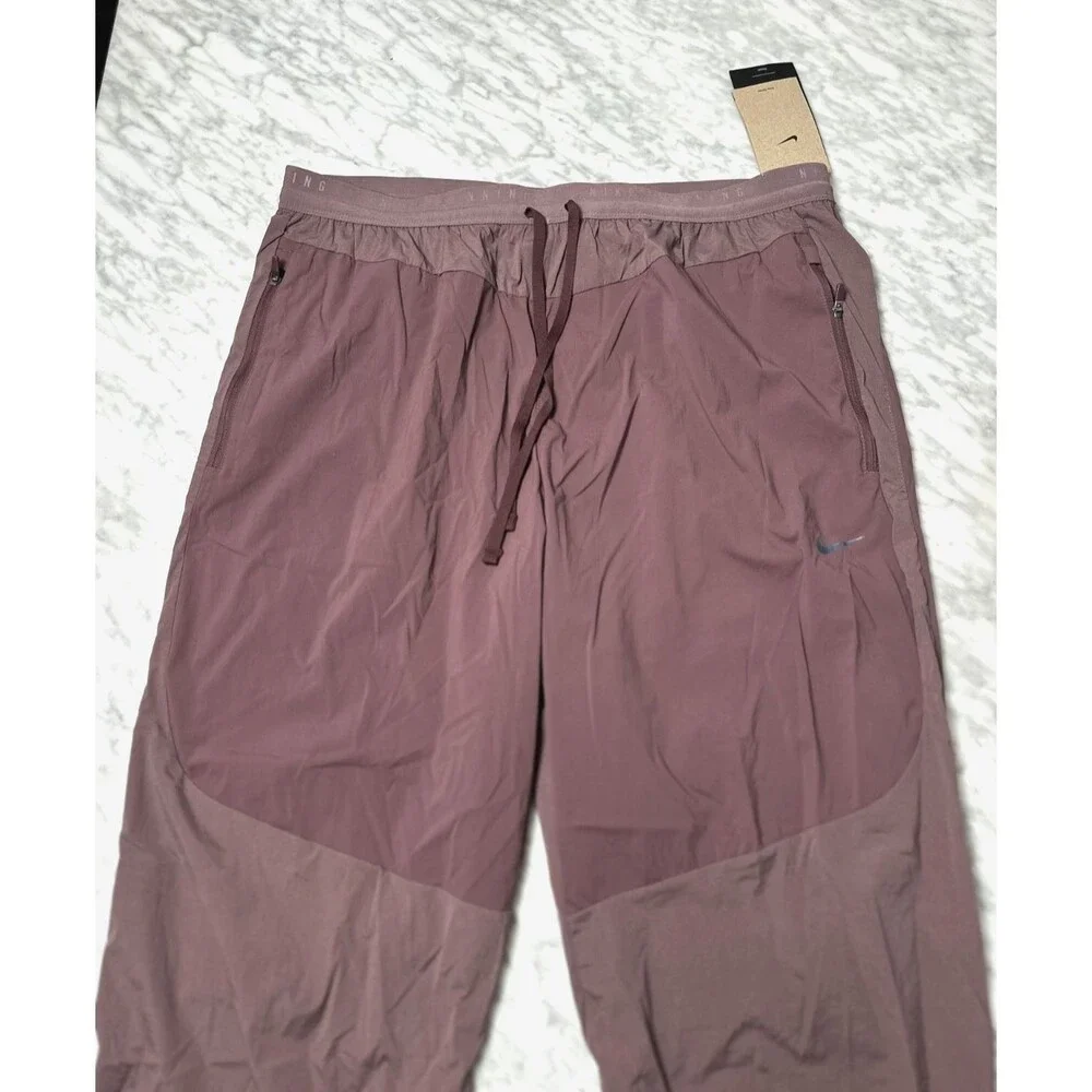 Nike Stride Plus Repel Woven Running Pants Burgundy Men's Large IF2020-674 NEW
